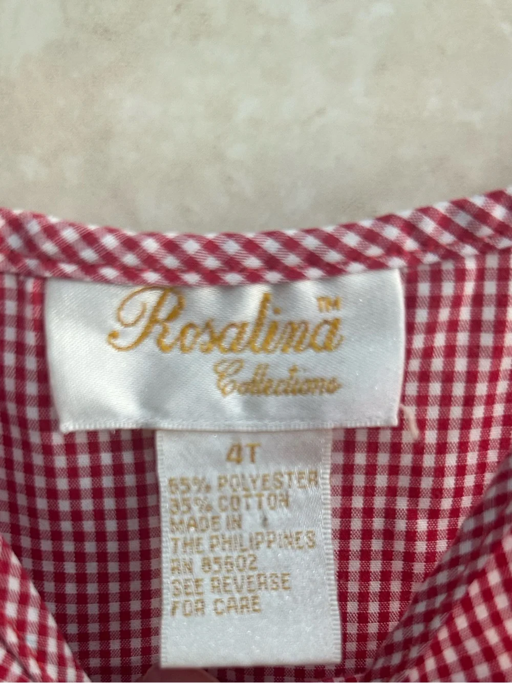 Rosalina Gingham Beach Applique Dress